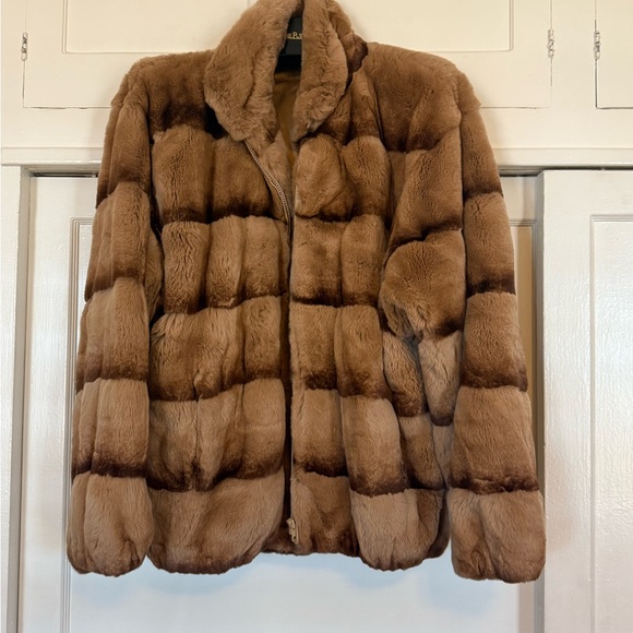 Cozy Brown Teddy Jacket with Plush Texture - Rabbit Fur - Picture 1 of 4